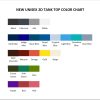 tank top color chart - Radiohead Merchandise